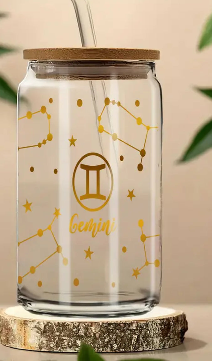 Zodiac Signs Glass Cup