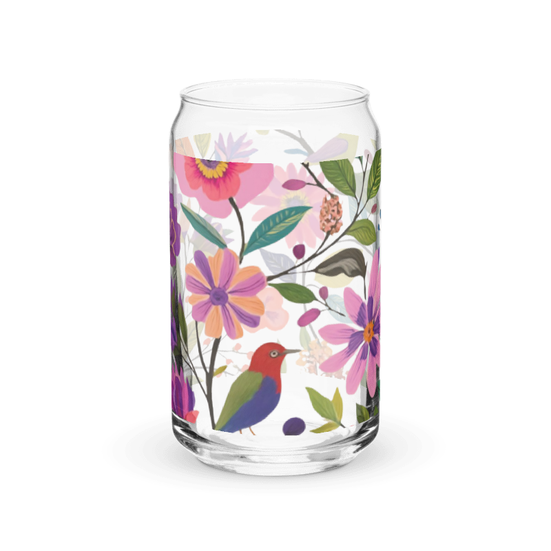 Floral Glass Cup