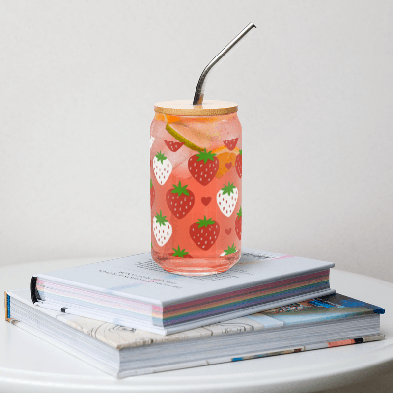 Strawberry Glass Cup
